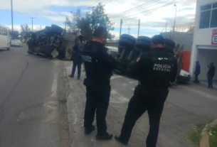 Aparatoso accidente en Paseo Central.
