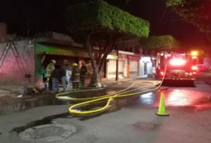 Fuerte incendio en céntrica frutería.