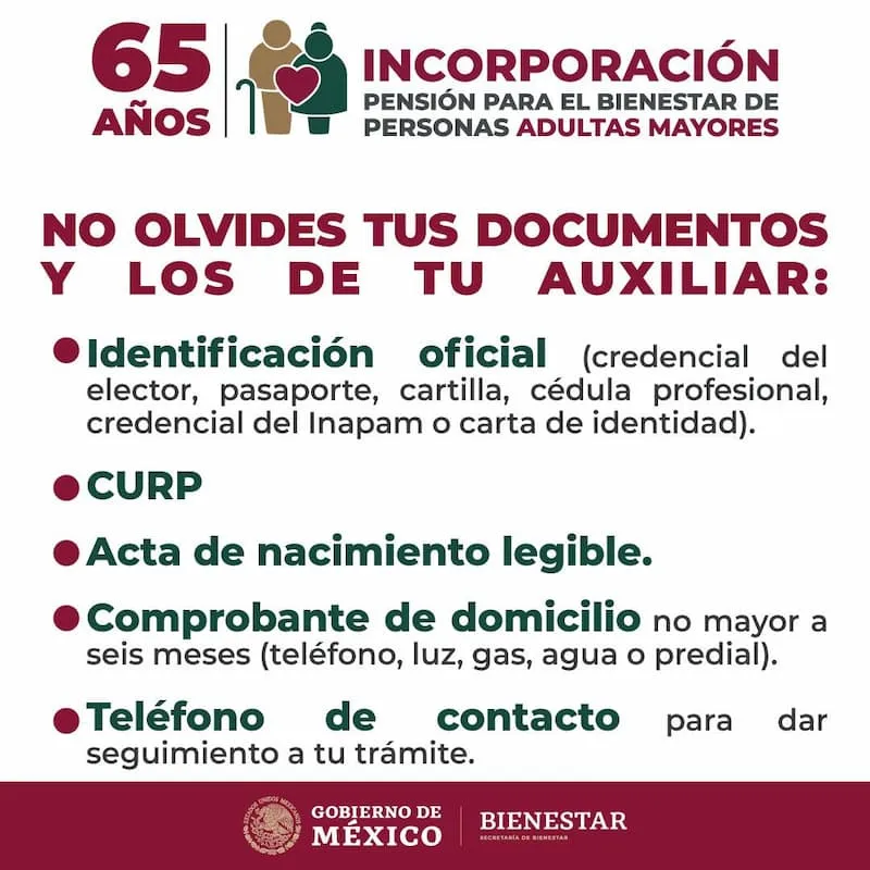 Inicia incorporacion de personas adultas mayores de 65 anos a Pension Bienestar 2