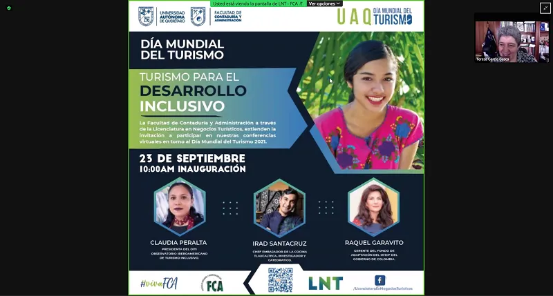 UAQ realiza foro digital Turismo para el desarrollo inclusivo 2