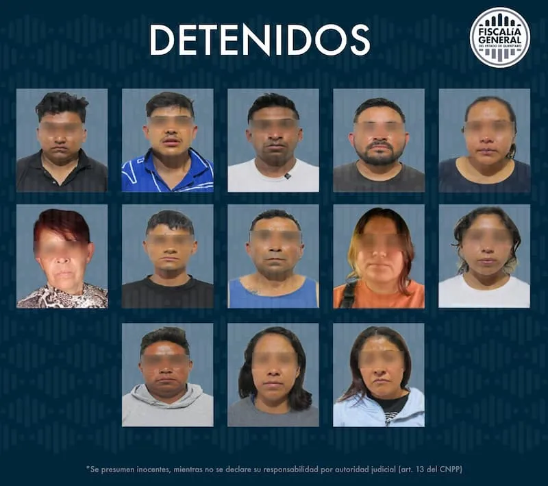 Aseguran a 13 personas por probable participacion en diferentes hechos delictivos en El Marques