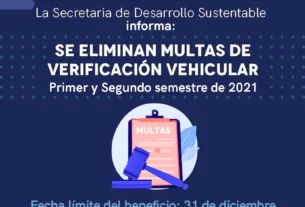 Informa SEDESU que se condonaran multas por verificacion vehicular