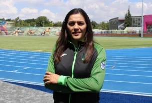 Maria del Rosario Espinoza triple medallista olimpica realizo una visita a QRO 1