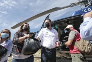 Mauricio Kuri superviso traslado de viveres a personas afectadas por lluvias en Pinal de Amoles 2