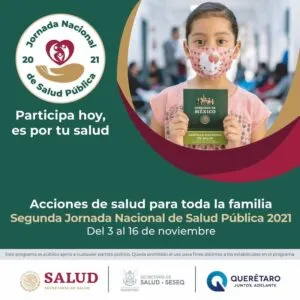 Comienza 2da Jornada Nacional de Salud Pública 2021 en el estado de Querétaro