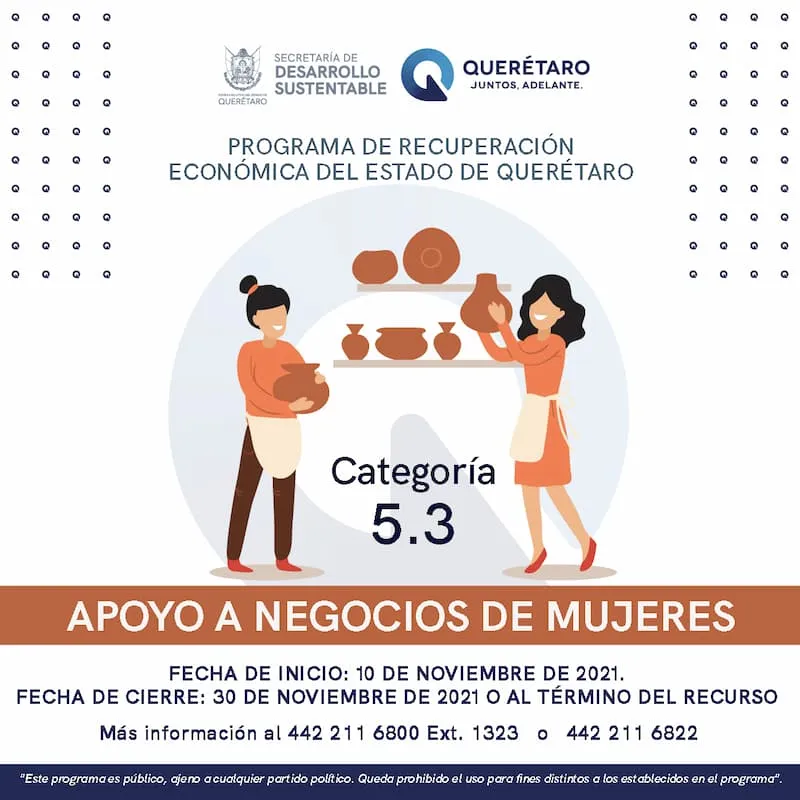 SEDESU dara apoyos a negocios encabezados por mujeres en Queretaro 2