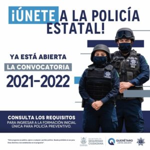 Secretaría de Seguridad Ciudadana abre convocatoria para policía preventivo estatal