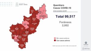 72 casos nuevos de COVID-19 en Querétaro; 40 mujeres y 32 hombres