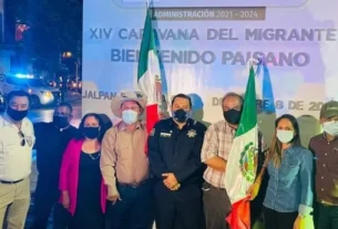 Diputada Selene Salazar recibe a paisanos de la 14va Caravana del Migrante en Jalpan de Serra
