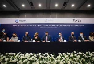 Mauricio Kuri encabezo constitucion del Capitulo Queretaro de la Barra Mexicana de Abogados 2