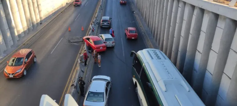 Aparatoso accidente en Paseo central
