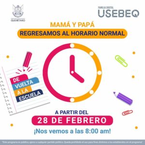 Finaliza horario de temporada invernal en primarias públicas de Querétaro