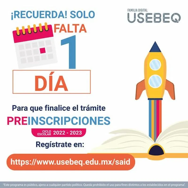 Ultimo dia para realizar proceso de preinscripcion a educacion basica