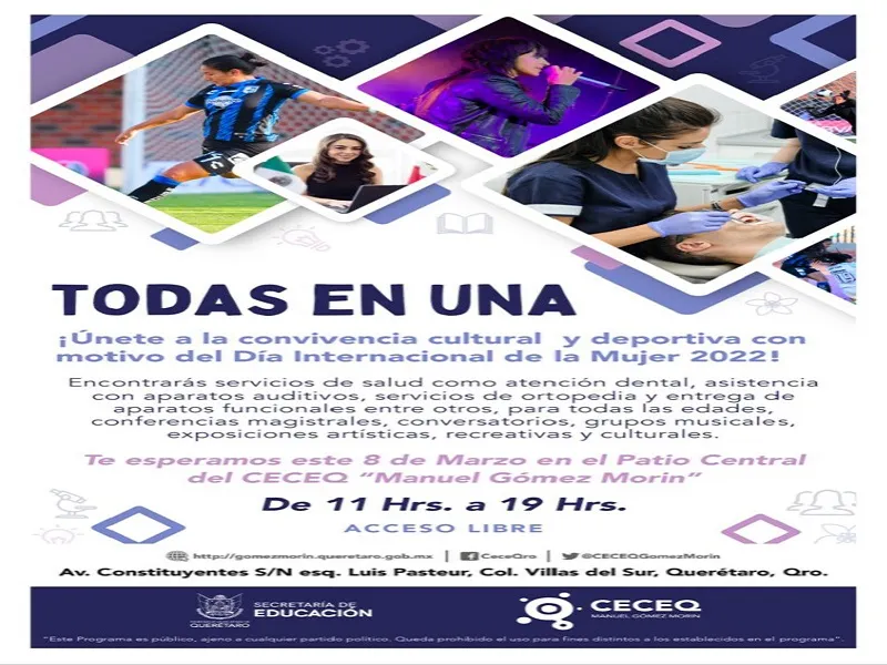 Realizaran evento Todas en Una en CECEQ 2