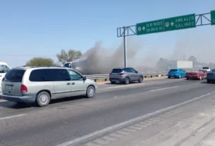 Se incendia autobús de pasajeros.