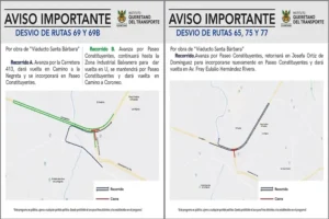 IQT anuncia el desvío temporal de rutas por obras en Santa Bárbara, Querétaro 3 IQT anuncia el desvío temporal de rutas por obras en Santa Bárbara, Querétaro