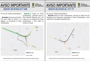 IQT anuncia el desvio temporal de rutas por obras en Santa Barbara Queretaro 1