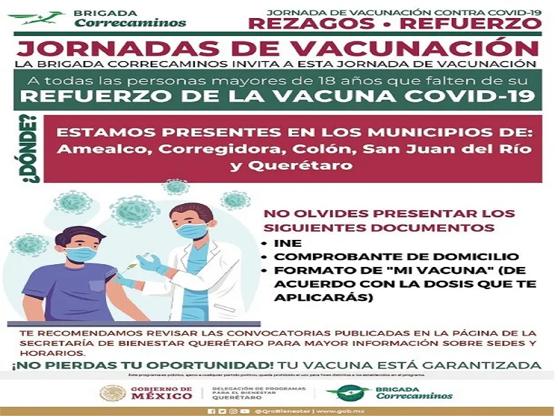 Intensifican jornada de vacunacion contra COVID 19 en estado de Queretaro 1