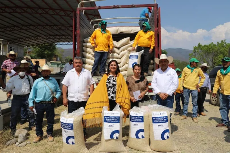Entrega SEDEA apoyos del seguro catastrofico en Arroyo Seco 1