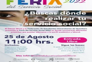 Mas de 2 mil 500 jovenes participaran en primer Feria de Servicio Social