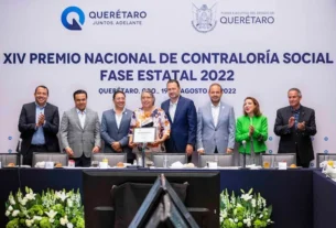 Mauricio Kuri asiste a la 14 edicion del Premio Nacional de Contraloria Social 2022 Fase Estatal 3