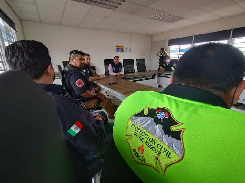 Proteccion Civil de Queretaro sostiene reunion con delegacion de Garcia Nuevo Leon 1