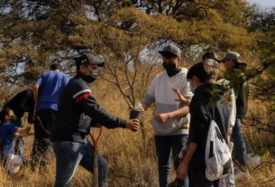 Se llevo a cabo una jornada de reforestacion en el parque Joya La Barreta 1