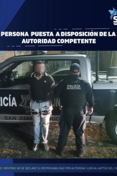 Detienen a sujeto con posibles narcóticos en Rinconada Banthí