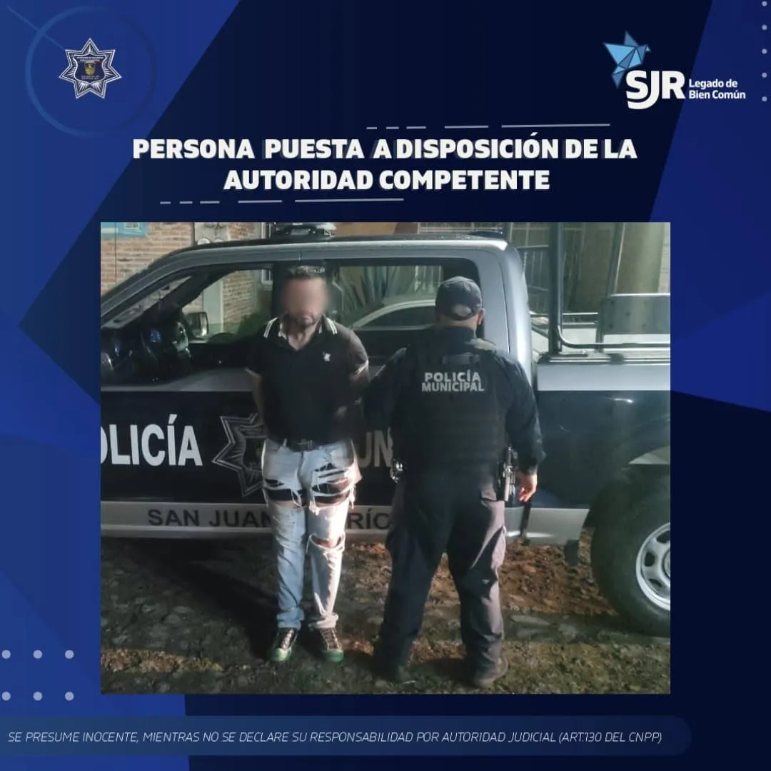 Detienen a sujeto con posibles narcóticos en Rinconada Banthí